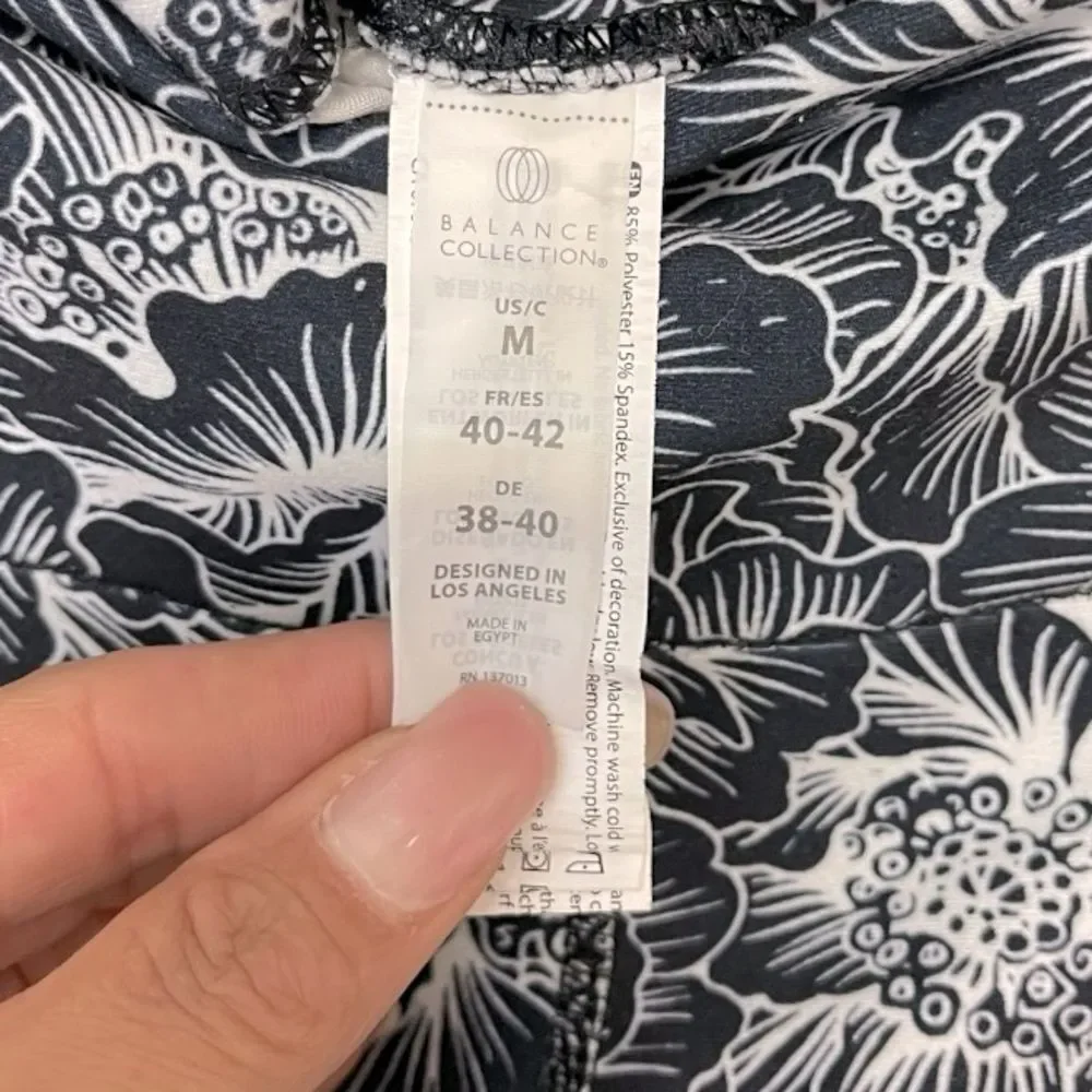 Balance Collection High-Rise Flower Print Leggings Size Medium